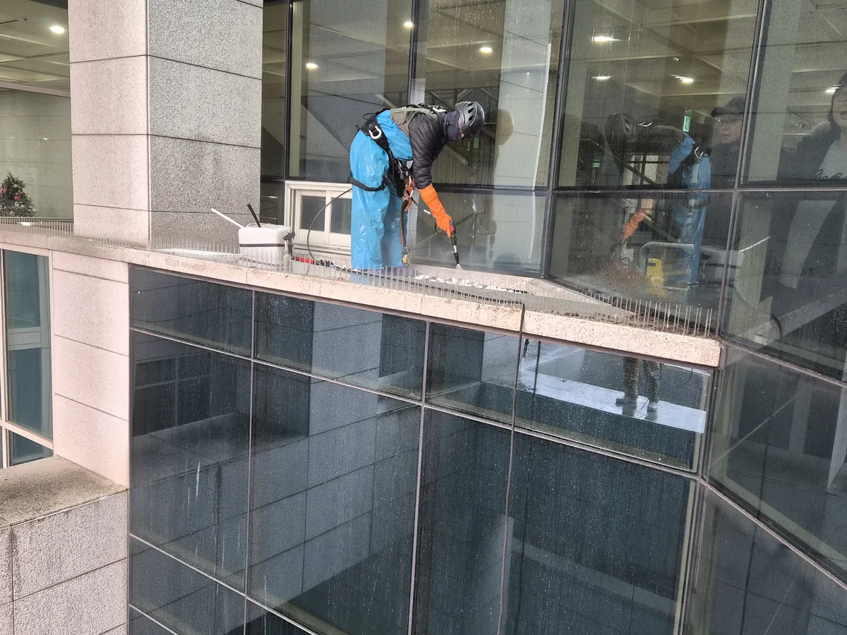 부여군 구룡면 건물 복도·대기 동선 야간 위생청소 사례 - 행진크린